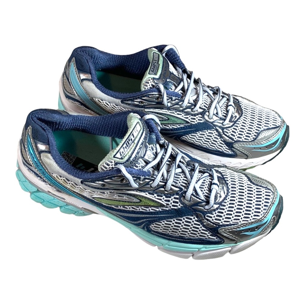 Brooks Ghost 4 Evolution Women's Grey/Powder Blue Running Shoes US SIZE 10.5